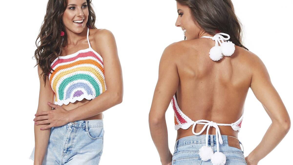 cropped de crochê