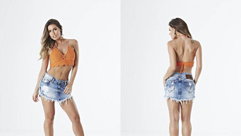 Cropped de Crochê Laranja: Tendência para o Verão!
