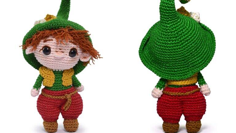 Duende Ian em Amigurumi: Uma Peça Linda para o Seu Natal!