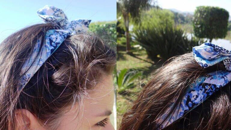 Faixa de Cabelo Moldável em Patchwork: Um Acessório Simples!