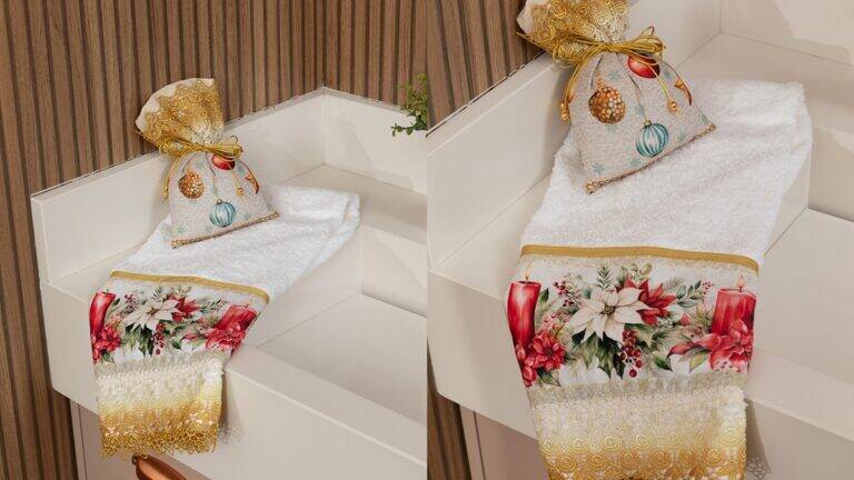Kit Lavabo em Patchwork Natalino: Um Presente Lindo!