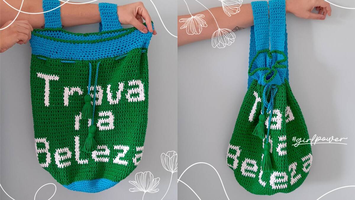 Mochila de Crochê “Trava na Beleza”: Faça a Sua!