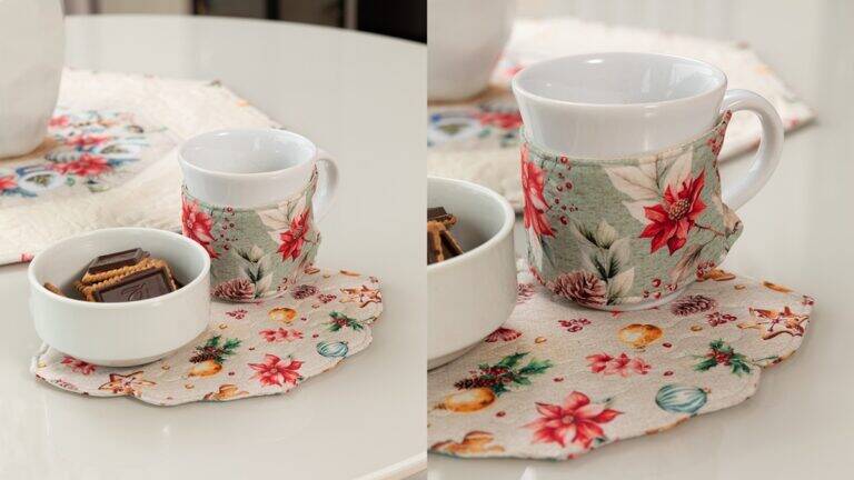 Mug Hug e Capa de Caneca em Patchwork: Um Toque Especial!