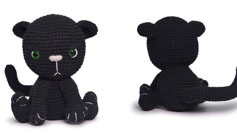 Amigurumi de Pantera Negra: Um Charme Artesanal que Encanta!