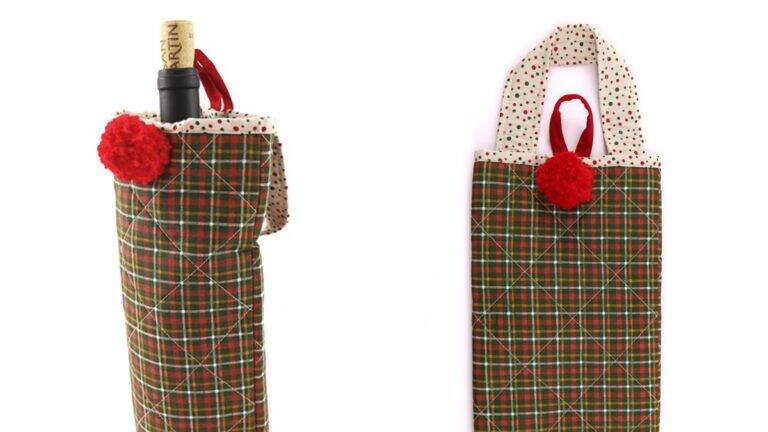Porta Garrafas em Patchwork: Seu Natal com Ainda Mais Charme!