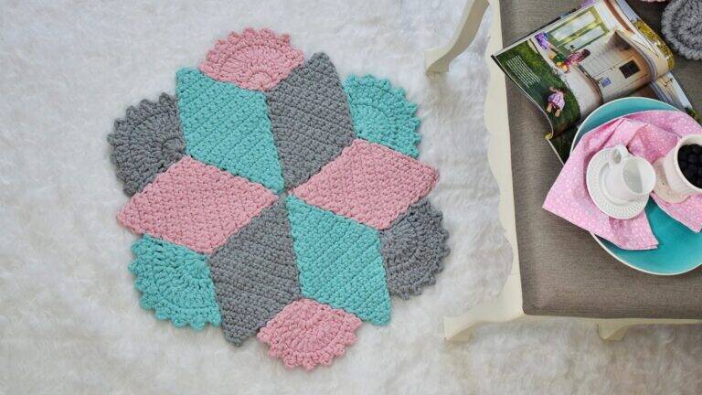 Tapete de Crochê Candy: Aprenda a Fazer esse Modelo Lindo!