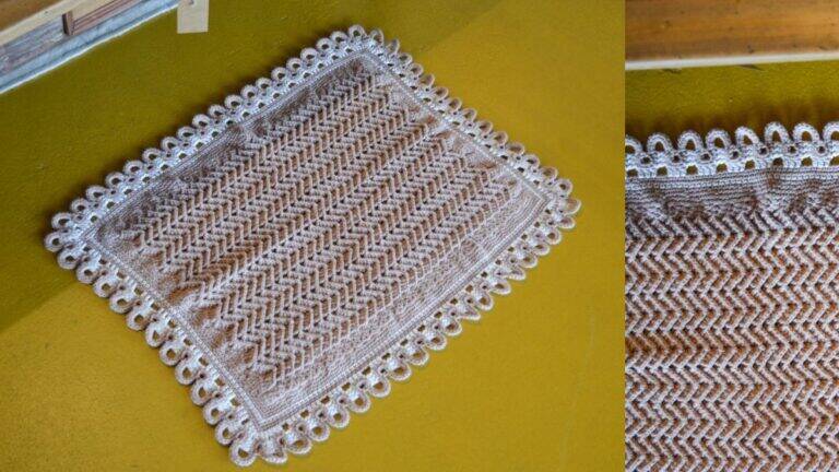 Tapete de Crochê Mini Zigzag: Uma Peça Que Encanta e Decora!