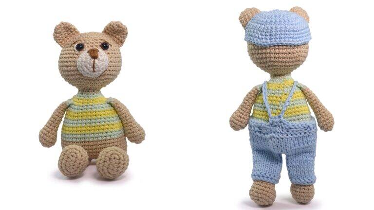 Ursinho Luck em Amigurumi: Dê de Presente Nesse Natal!