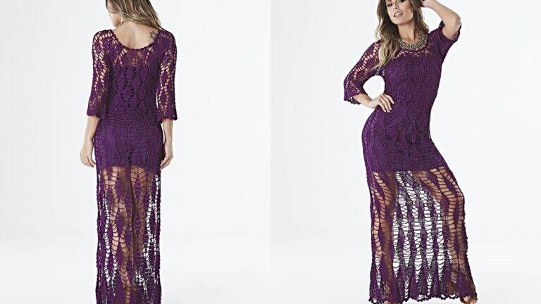 Vestido de Crochê Encanto: Uma Peça Linda Para Festas!