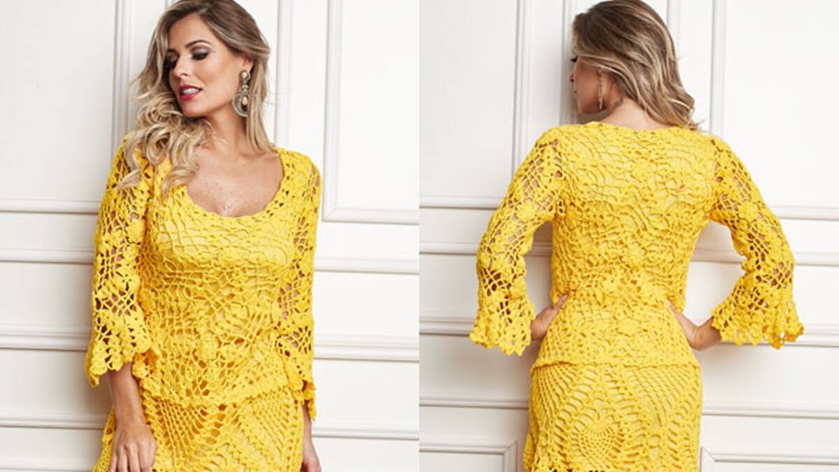 vestido de crochê