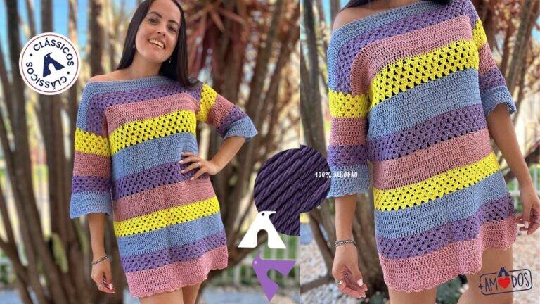 Vestido de Crochê Aurora: Aprenda a Fazer Essa Peça Linda!
