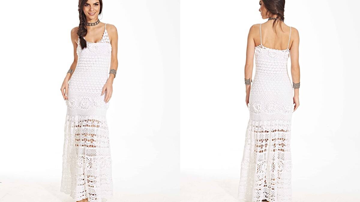 vestido de crochê