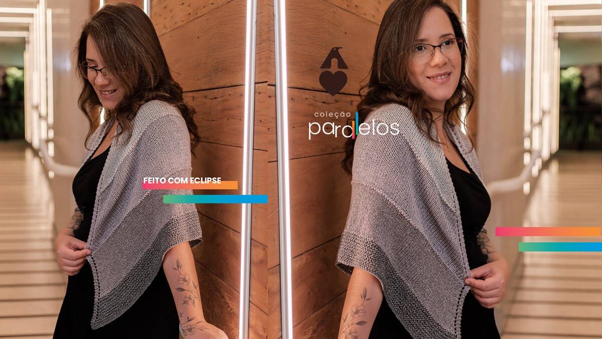 Xale em Tricô Petúnia: Um Modelo Lindo e Moderno!