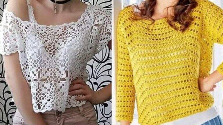 Blusas de Crochê Encantadoras: Modelos e Gráficos Passo a Passo para Criar