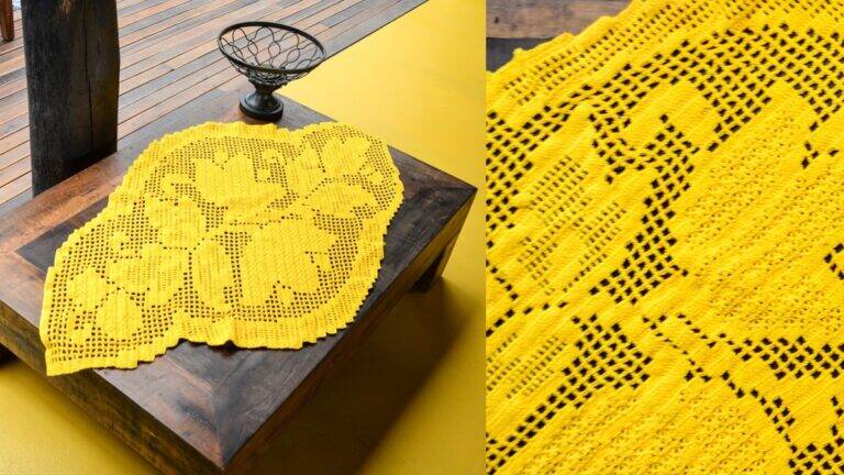Centro de Mesa em Crochê Amarelo: A Peça Perfeita para Você!