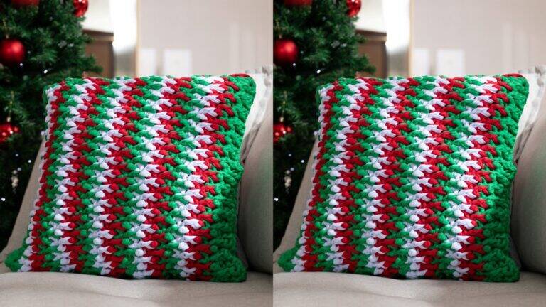 Almofada de Crochê Natalino: Decore Sua Casa para o Natal!