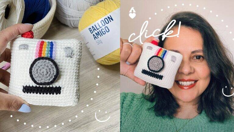 Amigurumi de Câmera de Crochê: Para Aqueles que Amam Fotos!