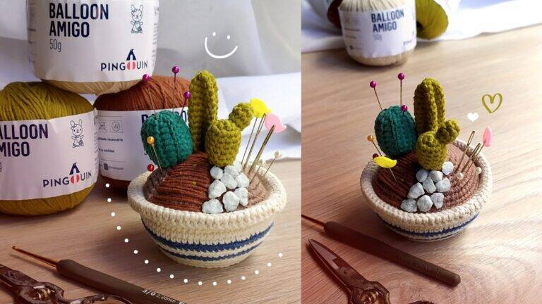 Terrário de Amigurumi: Um Projeto Decorativo e Útil!