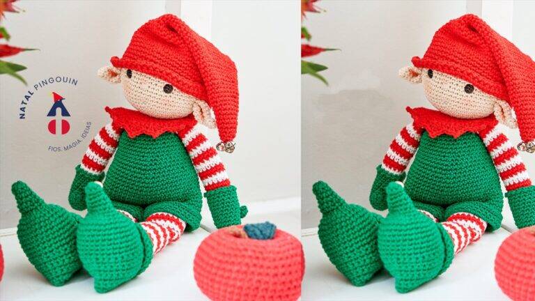 Amigurumi do Elfo Natalino: Decore Sua Casa Para o Natal!