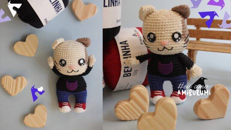 Amigurumi do Gato Chuck: Aprenda a Fazer essa Fofura!