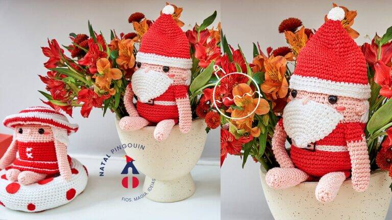 Amigurumi de Natal: Faça o Papai e Mamãe Noel Praianos!