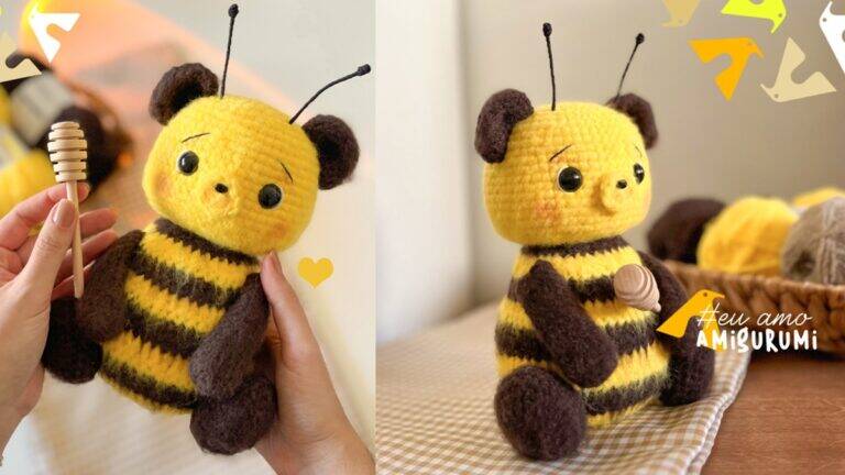 Amigurumi do Ursinho Teddy Bee: Um Presente Perfeito!