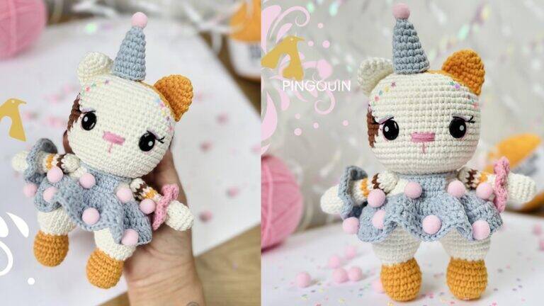 Amigurumi Gatinha Festa: Gatinha Cheia de Charme e Alegria!