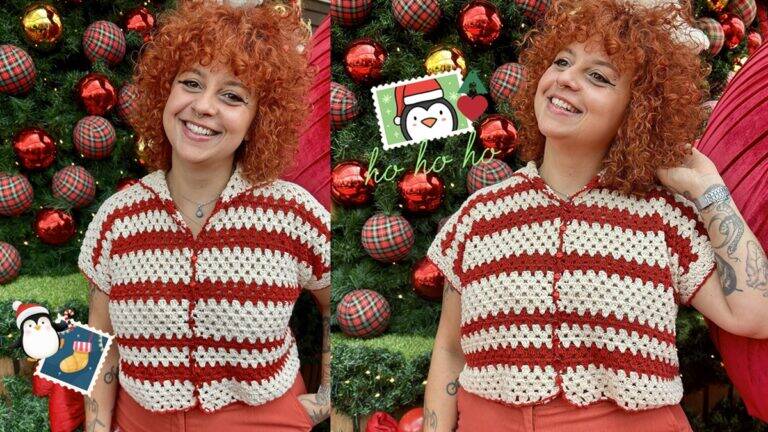 Blusa de Crochê Alegria Natalina: Guia Completo com Vídeo!
