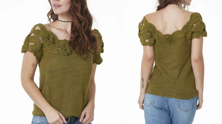 Blusa de Crochê Irlandês: Uma Peça Linda e Versátil!