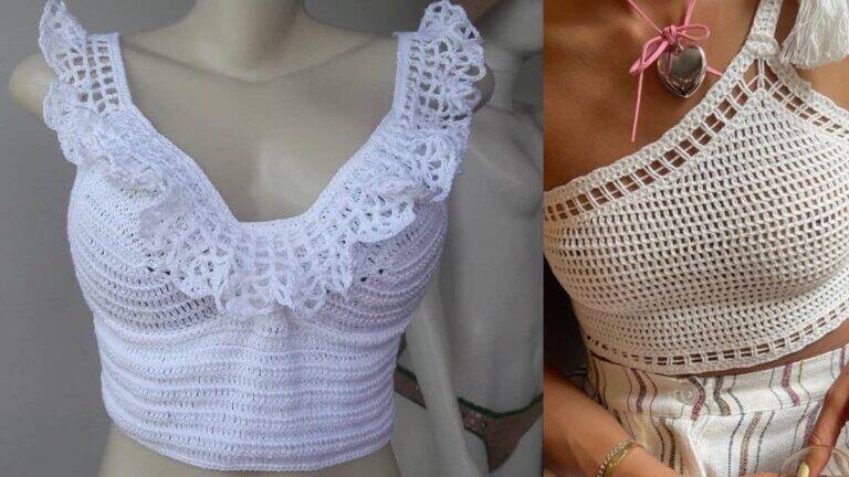 Blusas de Crochê: Gráficos e Inspirações para Você Criar!