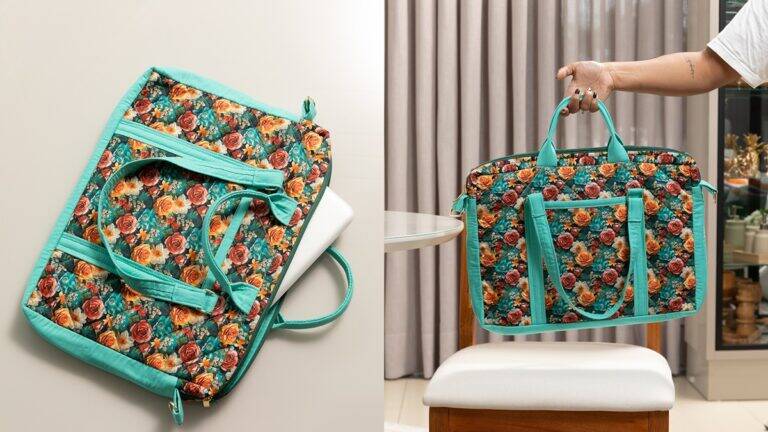 Bolsa de Patchwork para Notebook: Artesanato na Sua Rotina!