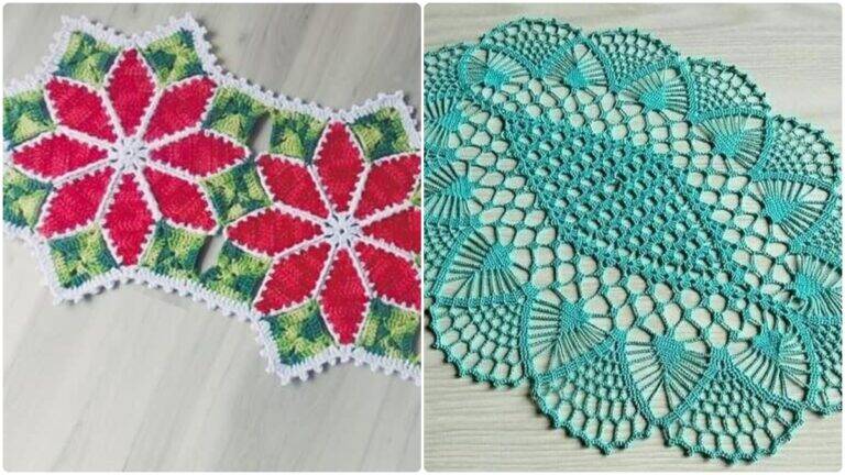 Os Mais Lindos Caminhos de Mesa em Crochê com Gráficos para Você!