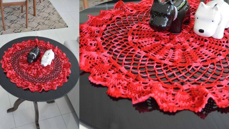 Centro de Mesa em Crochê Frutas Vermelhas: Guia Completo!