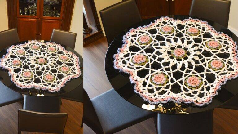 Centro de Mesa em Crochê Encantado: Faça o Seu!