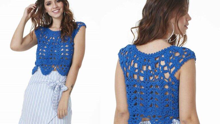 Cropped de Crochê Azul: Guia Completo com Passo a Passo!