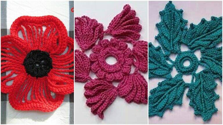 Flores de Crochê para Aplicação: Use em Seus Projetos de Crochê!