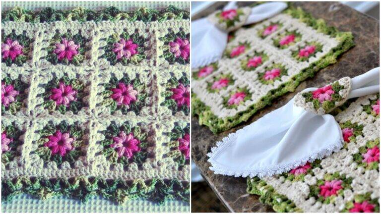 Jogo Americano de Crochê com Flores: Guia Completo!