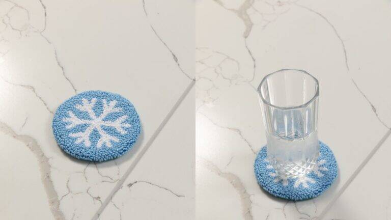 Porta-Copos em Punch Needle: Um Detalhe Para o Seu Natal!