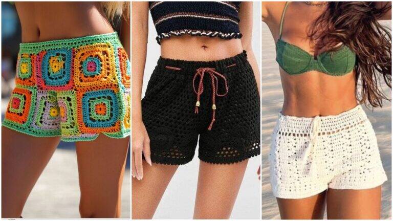 Guia Definitivo: 25 Shorts de Crochê Lindos para o Verão com Receita Completa