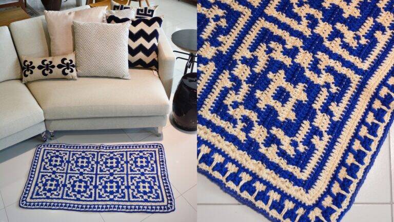 Tapete de Crochê Azulejo: Projeto Lindo com História!