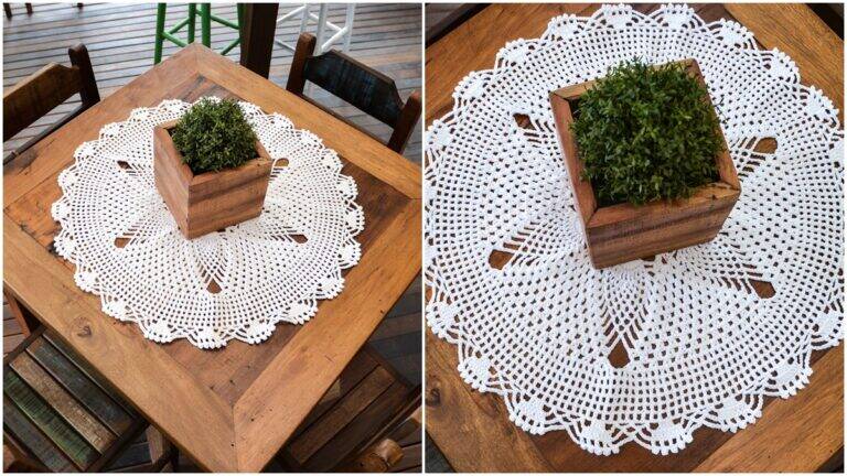 Toalha de Mesa em Crochê Encanto: Peça Linda e Elegante!