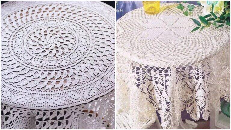 15 Gráficos para Criar Lindas Toalhas de Mesa de Crochê!
