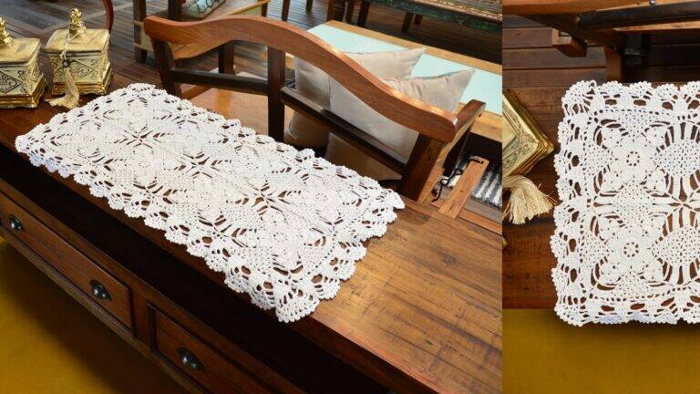 Trilho de Mesa em Crochê Paz: Uma Peça Cheia de Significado!