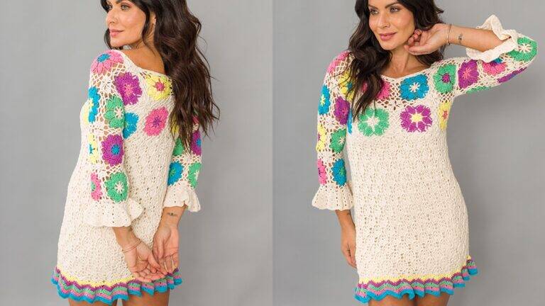 Vestido de Crochê Havaí: Estilo e Leveza para o Verão!
