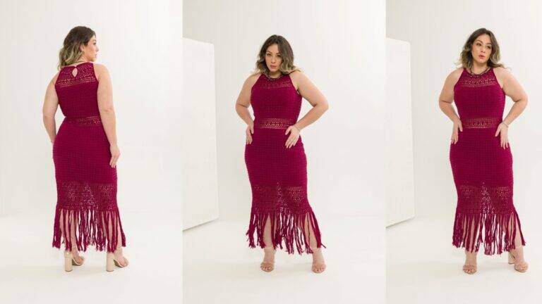Vestido de Crochê Tereza: Uma Peça Elegante e Charmosa!