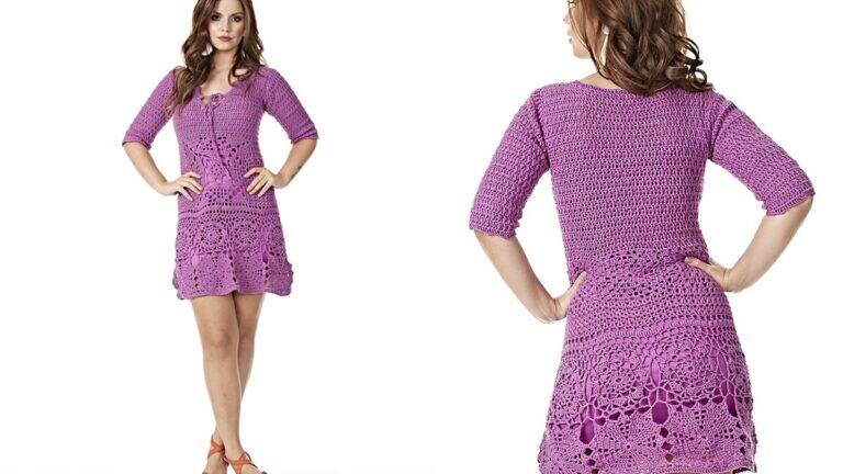 Vestido de Crochê Rosa: Um Modelo Lindo e Charmoso!