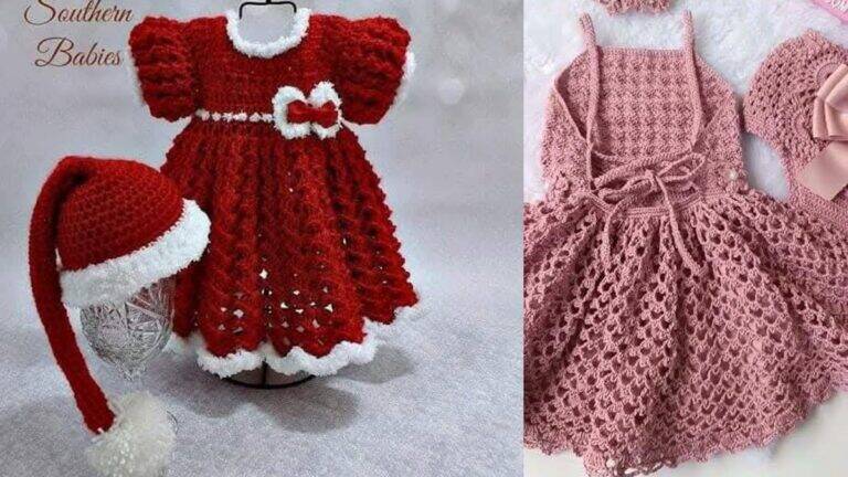 Vestidinhos de Crochê Infantil: Peças Especiais para o Natal!