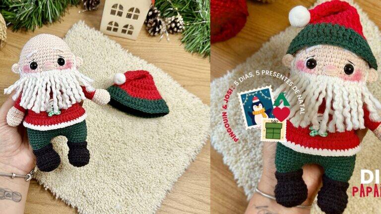 Amigurumi do Papai Noel: Decore Sua Casa com Essa Fofura!