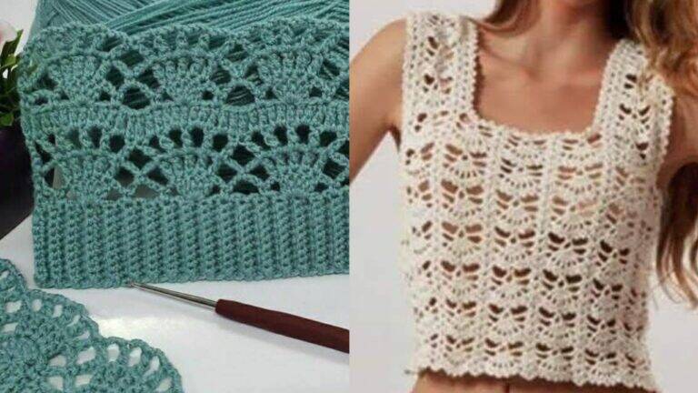 Pontos de Crochê Diferentes para Criar Croppeds e Blusas Encantadoras