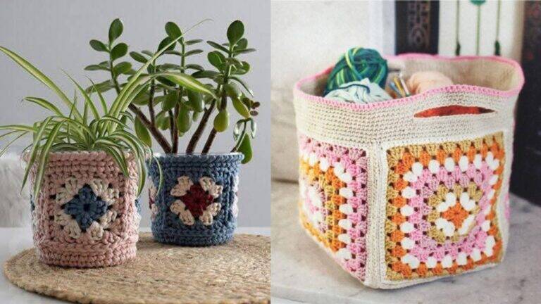 Dicas Essenciais para Criar Cestos em Squares de Crochê Duráveis e Elegantes